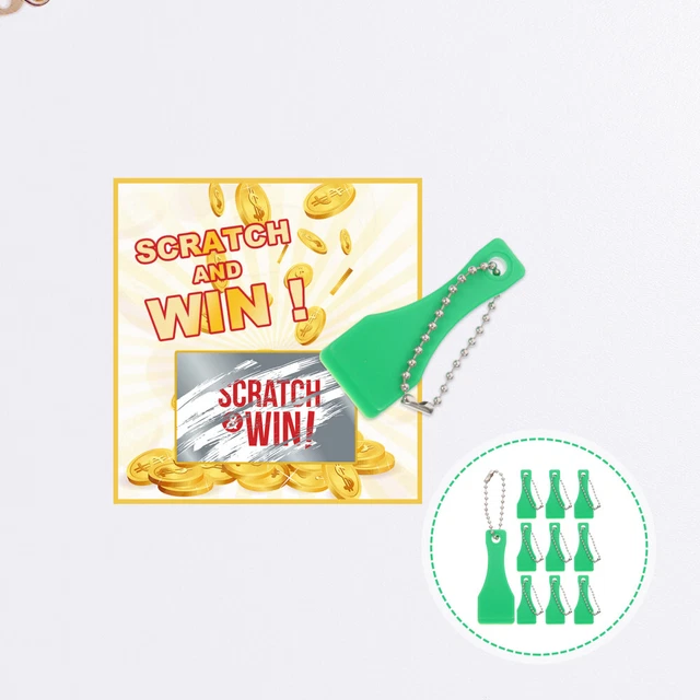 10 PCS PLASTIC Card Scraper Scratch Ticket Scratcher Tool for Lottery