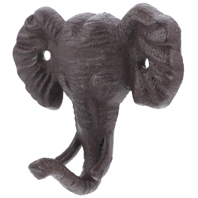 Elephant Cast Iron Hook Robe Hooks Decorative Wall Clothes Hook