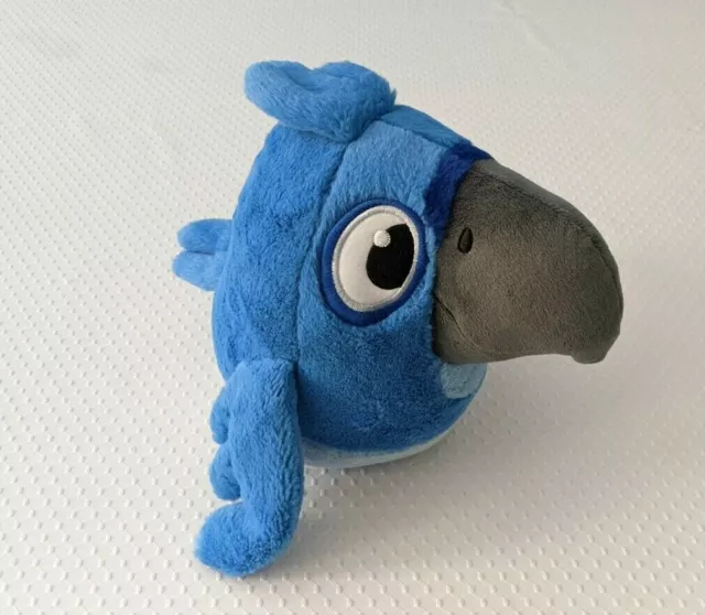 Angry Birds Rio Blu 8” Spix Macaw Plush Bird 2011 WITH Sound! Stuffed Animal