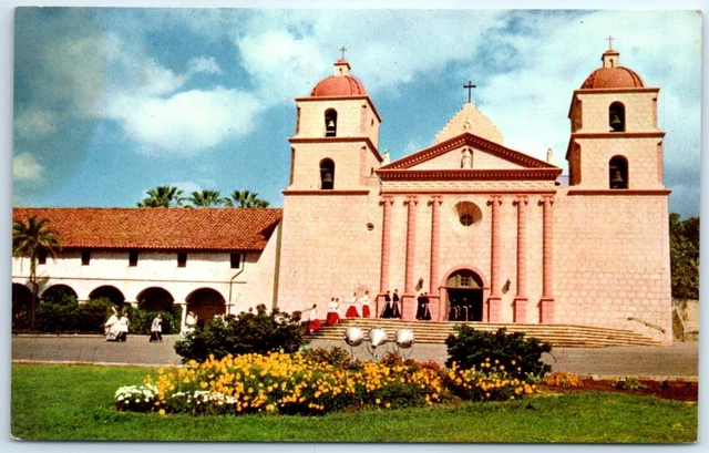Postcard Santa Barbara Mission California USA North America