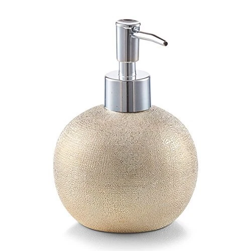 'Zeller 18756 – Dispenser per sapone "Glitter, Gres, Oro, 10.3 x (a8M)