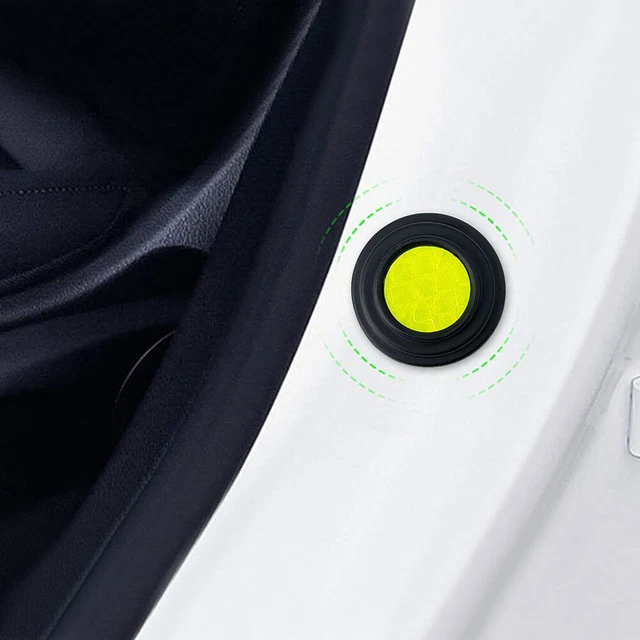 1pcs Car Door Anti-Shock Silicone Pad Shock-Absorbing Gasket Reflective Parts