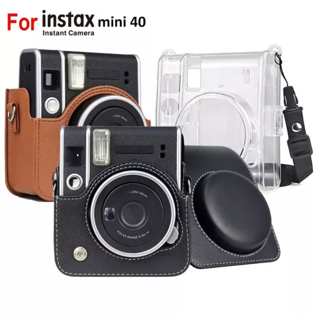 PU Leather Storage Bag Photography Pouch for Fujifilm Instax mini 40 Travel