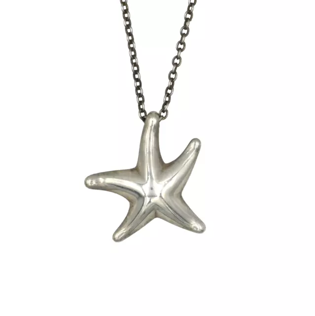 VINTAGE TIFFANY & Co Elsa Peretti Starfish Pendant Necklace Sterling ...