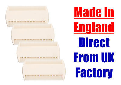 4 Pieces White Double Sided Nit Combs for Head Lice Detection