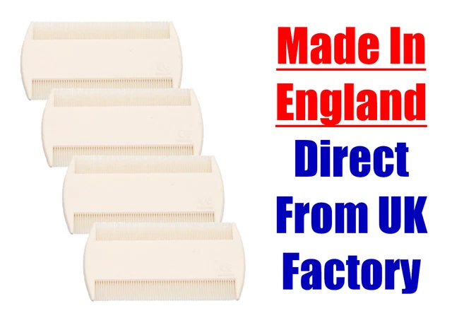 4 Pieces White Double Sided Nit Combs for Head Lice Detection