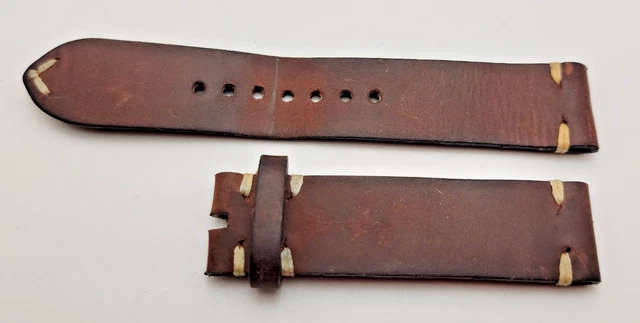 Bracelet De Montre En Cuir Véritable Violet - Largeurs 22/20mm Ou 24/22mm - Fait Main Au Royaume-Uni
