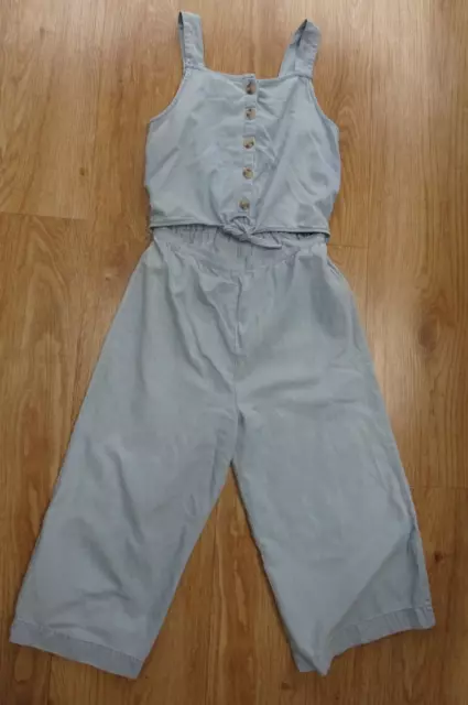 NEXT pantaloni denim blu ragazza tuta tutti in un unico dettaglio tagliata ETÀ 12 ANNI