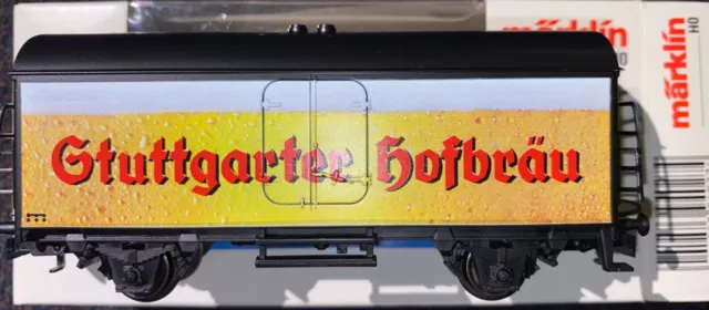 Marklin Special Imprint 1998 Reefer Beer Car STUTTGARTER HOFBRAU 94027 MiB RARE