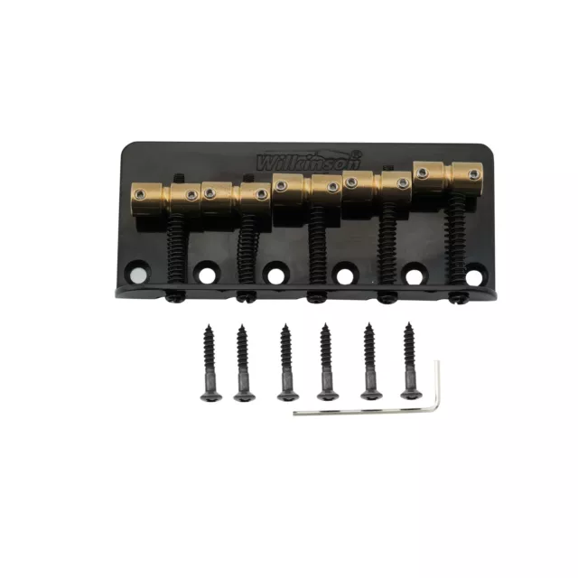 Wilkinson WBBC5 Black 18mm 5 String Bridge Brass Saddles For Precision Jazz Bass