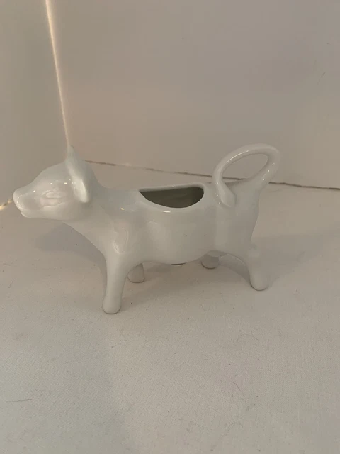 Vintage HIC Japan White Porcelain Cow Dairy Creamer Pitcher Coffee