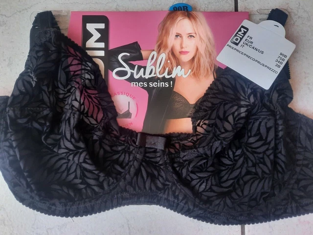 Soutien-Gorge Millesia Féline - Taille 90B - Noir - Redresse Seins - Neuf Avec Étiquettes