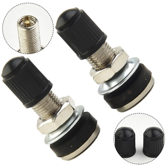 2 Pièce 32mm Tubeless Vtt Valve Pneu Vélo Moto Scooter Cache-Poussière