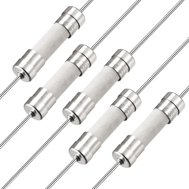 Coup Lent Fusible Temporisation Fil Conducteur Fusibles Céramique 250V T15A 5Pcs
