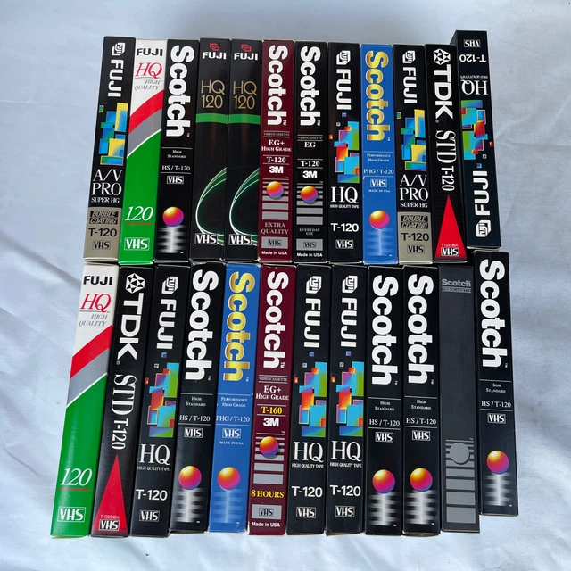 VHS TAPES LOT of 24 Sold as Blank Bulk Early 1990s TV Movies And