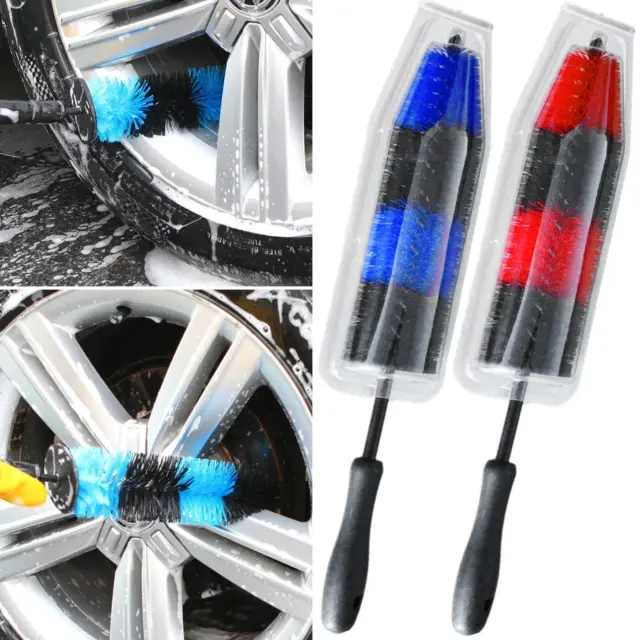 Car Wheel Brush Detailing Rim Cleaning Tire Long Soft Bristle Wash Tool Cleaner
