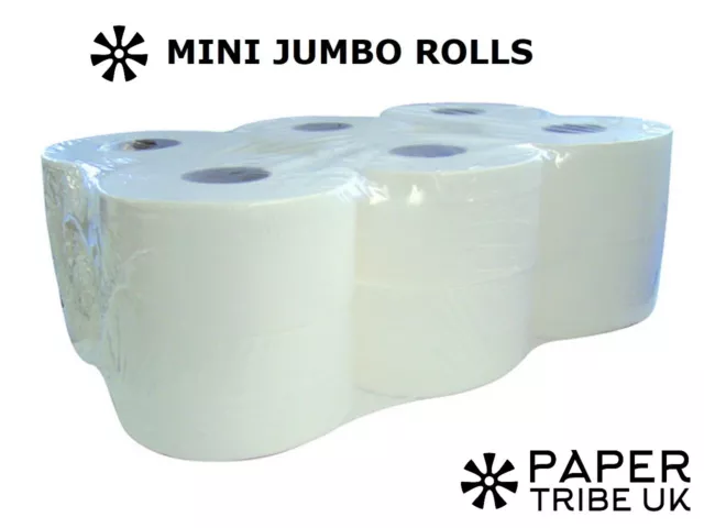 TriBE Mini Jumbo Toilet Rolls Advanced Toilet Paper 12 Rolls x 150m - FREE P & P