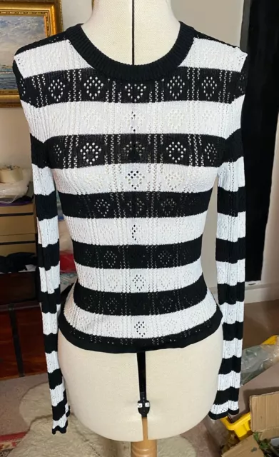 Zara black and white jumper hotsell