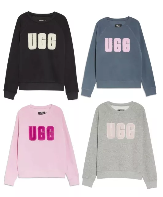 New 100% UGG Brand 1123718 Madeline Fuzzy Logo PullOver Sweater Sweatshirt Top