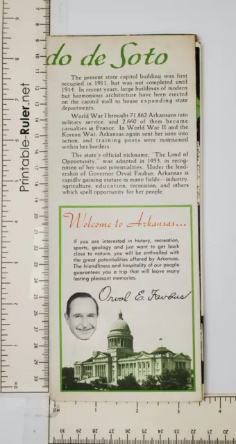 1950s Arkansas AK Travel Tourist Brochure Map Pamphlet Vintage Guide