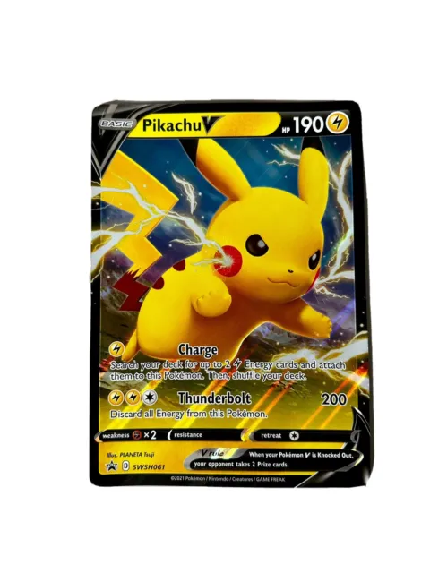 Pikachu V SWSH061 JUMBO SW&SH Shining Fates Promo Pokemon Cards TCG Near Mint NM