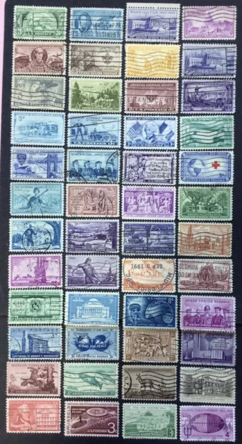 48 Usa Stamps All 1950'S All Used And Different See Scans And Description