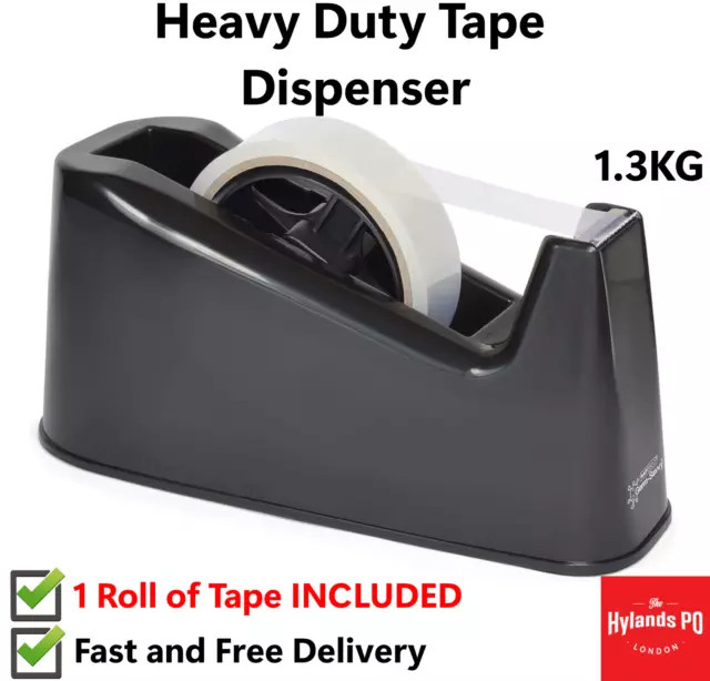 Rapesco Heavy Weight Duty Tape Dispenser Desktop Parcel Packing - TAPE ROLL INCL