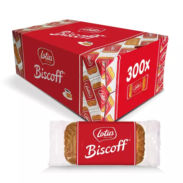 Lotus Biscoff Karamellgebäck Einzeln verpackt Büro Kaffee Vegan 1875g 300er Pack