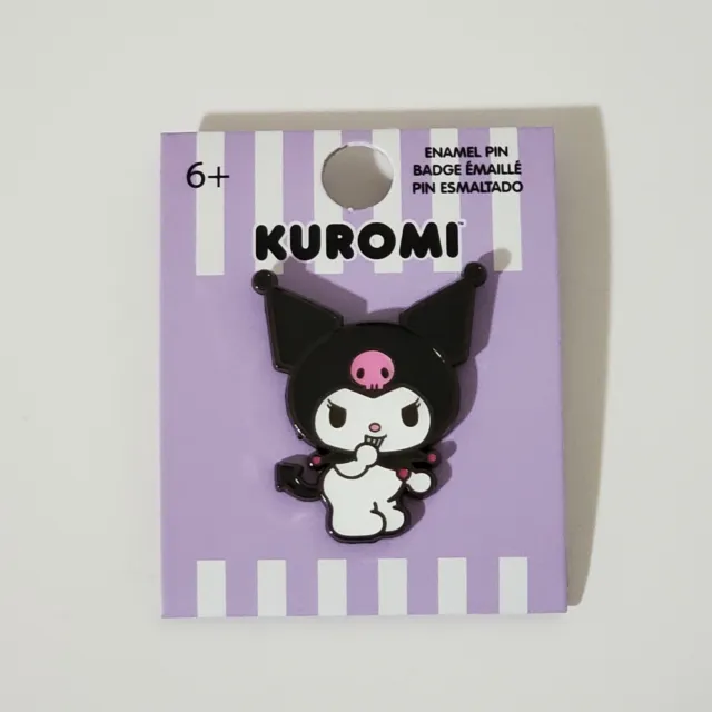 Sanrio Hello Kitty Kuromi Black Enamel Pin by Loungefly