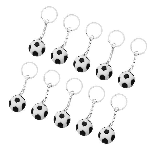 10 stücke Schlüsselanhänger Fußball Design Schlüsselanhänger