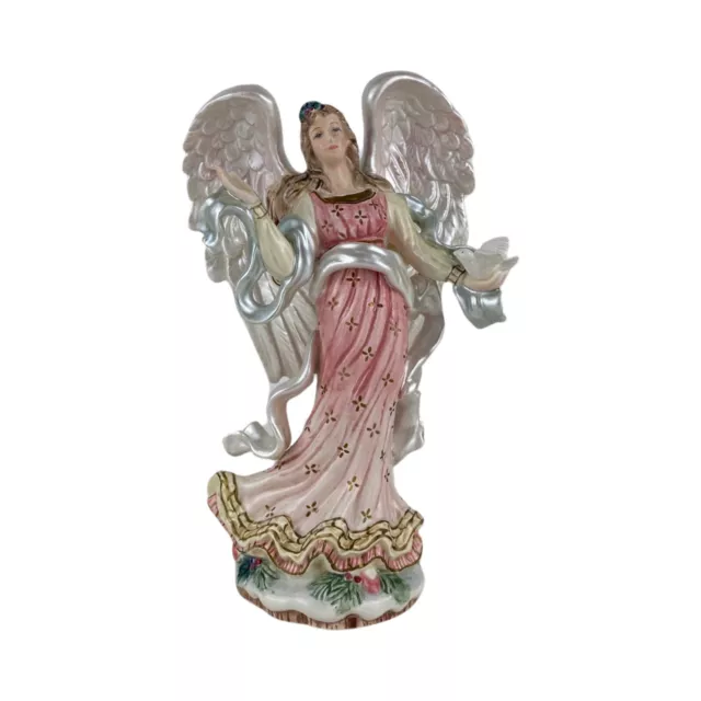 Fitz & Floyd Peaceable Kingdom Standing Angel Figurine with Dove - New in box