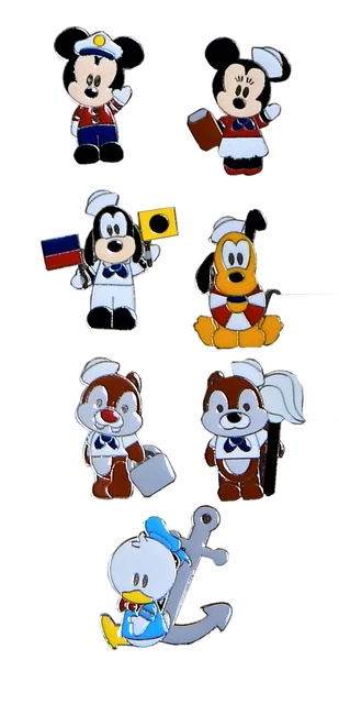 7 Disney Cruise Line Themed Character Trading Park Pins Specific Set ~ Brand NEW