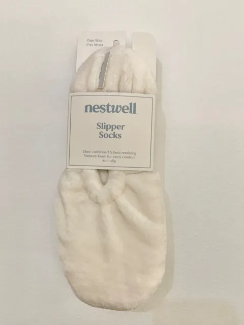 Nestwell Slipper Socks Memory Foam Heat Retaining Ultra-Cushioned Anti-Slip Osfm