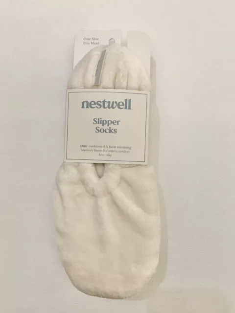 Nestwell Slipper Socks Memory Foam Heat Retaining Ultra-Cushioned Anti-Slip Osfm