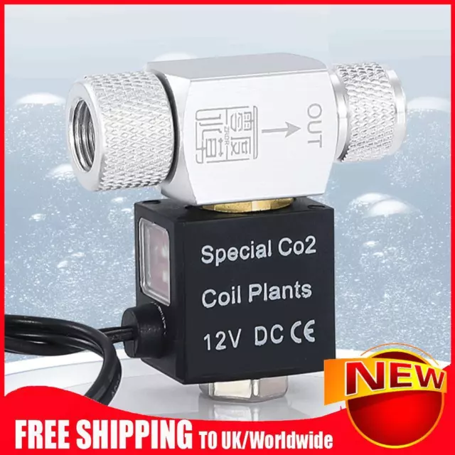 CO2 Solenoid Valve Regulator Waterproof Automatic Solenoid Valve for Fish Tank