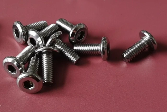 10 M6 15mm Stainless Steel Allen Flat Screw Bolt Round Head Sleeve Furniture