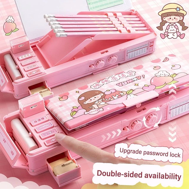 Astronaut Design Mechanism Pencil Box Stationery Organizer  Students Gift
