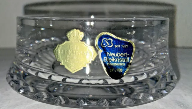 NWT Neubert-Bleikristall Wiesbaden 24% Cut to Clear Crystal Candy Dish/Bowl