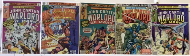 Marvel Comics - John Carter Warlord of Mars - Comic Book Lot Of 5