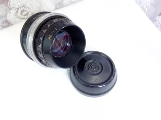 Vintage lenses USSR Industar 23U 110mm 4.5 M39, old screw magnifiers Industar