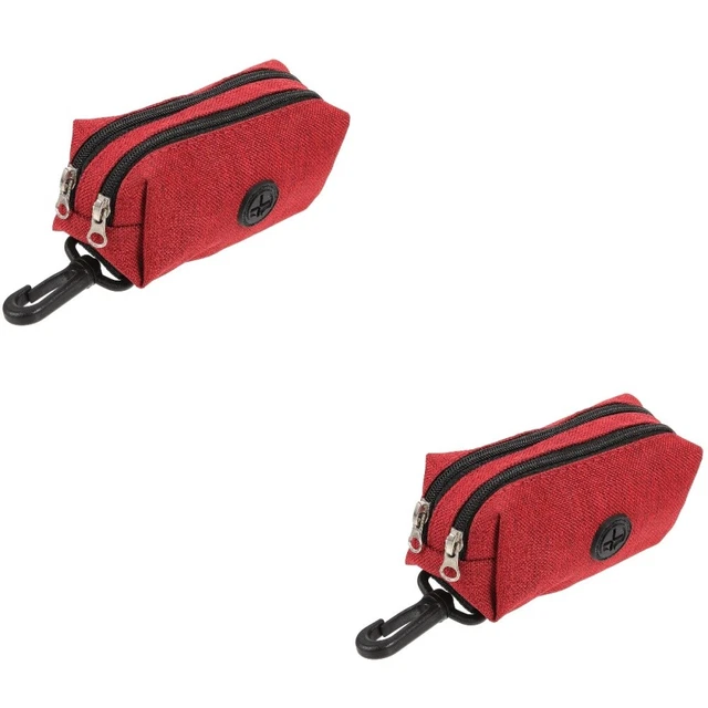 2x dispensador de bolsillo para perro dispensador de viaje para bolsa de heces soporte para bolsa de excrementos para perro
