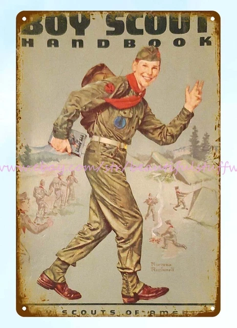 room interior design for bedroom 1962 Boy Scouts of America metal tin sign