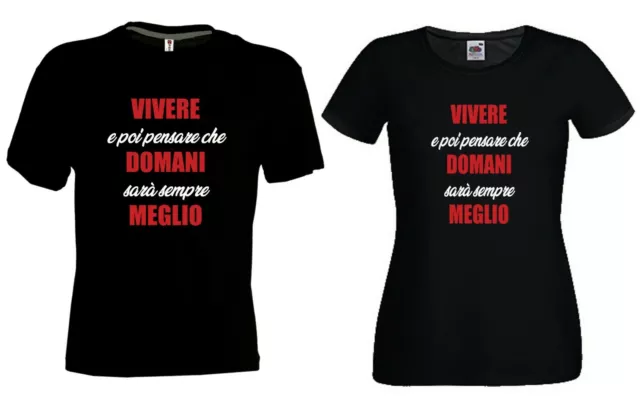 T-shirt Vasco rossi blasco cotone nera uomo donna nera cotone vivere canzone