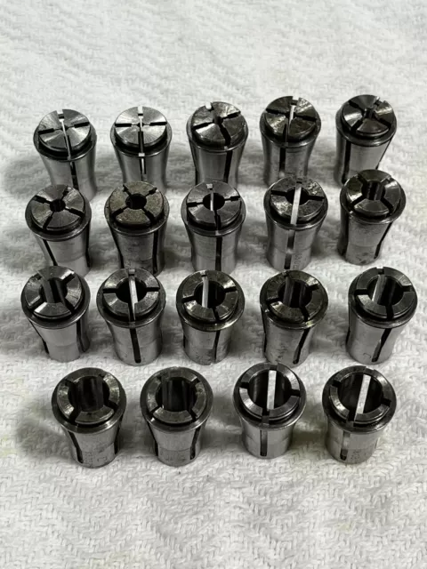 Lot Of 19 Sandvik Balas C3 Collets Ballis Tool Holder Machine 1/16 1/8 3/16 1/4
