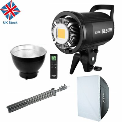 120cm Bowens Softbox 2m Stativo REGNO Unito GODOX SL-60W 5600K LED Luce Video LAMPE 