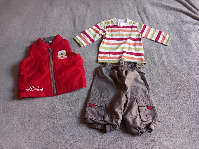 Ensemble Bébé 1 Mois Obaibi Okaidi Et Gilet Cyrillus - Blanc, Occasion Très Bon état