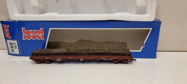 Wagon Plat Jouef à Ranchers + Conteneur SNCB N°5 - échelle HO - Neuf