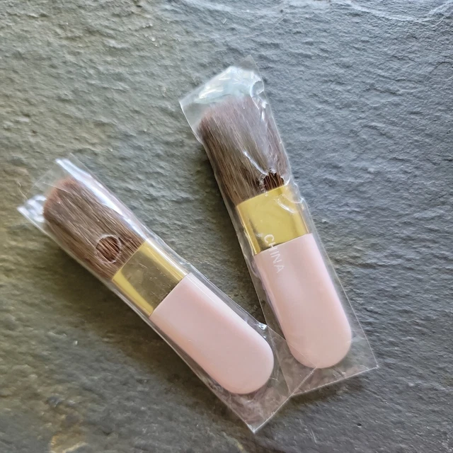 Lot 2 Mary Kay Pink Brushes Cheek Blush Brushes ~ 2-1/2" Long