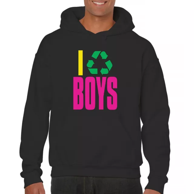 I Recycle Boys Puff Print Sweatshirt Funny Heart Breaker Relationship Hoodie