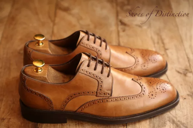 MENS UK 5 Brogue Tan Brown Lace Up shoes VGC Memphis One. A6